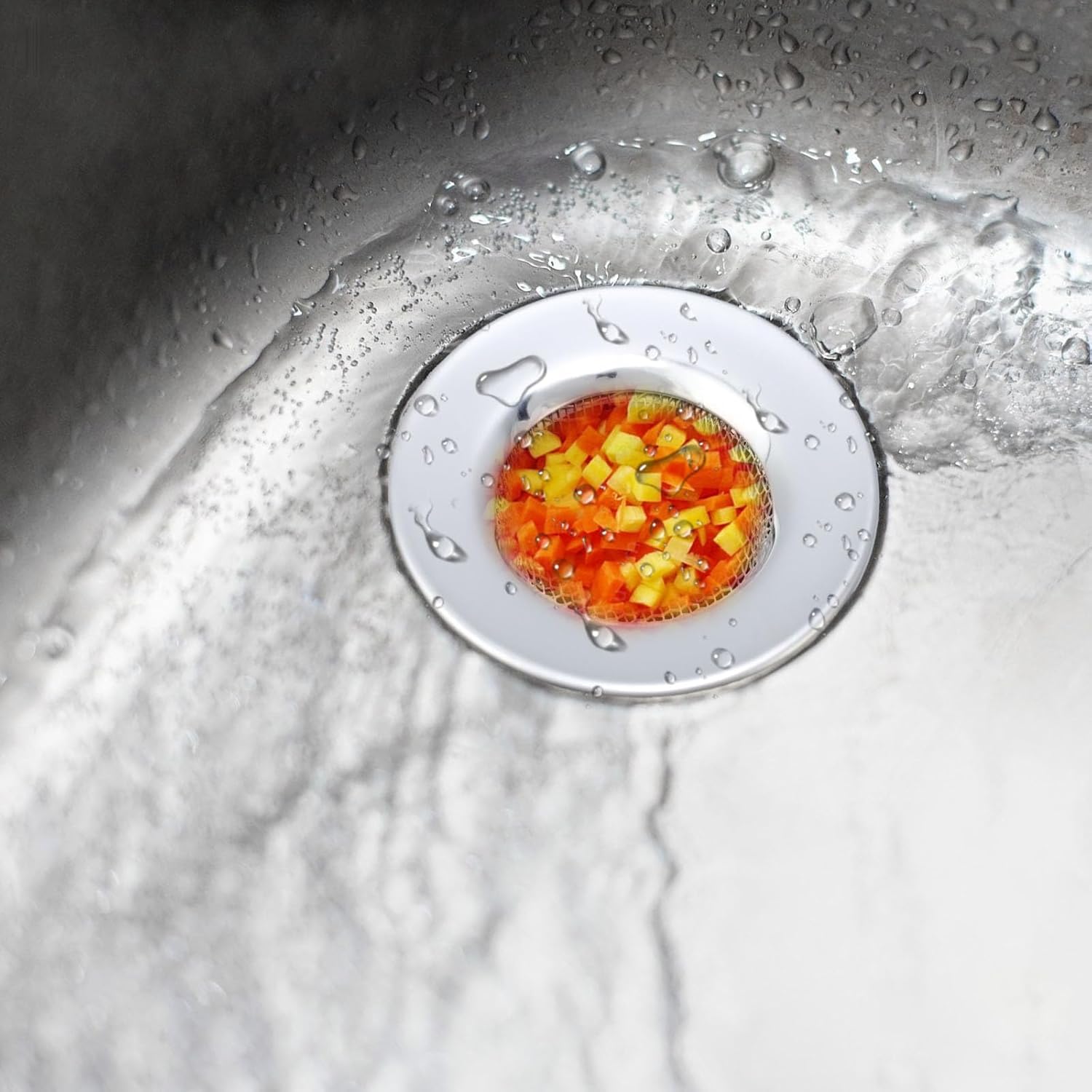 Antrader Kitchen Sink Strainer,2.5" Large Wide Rim Stainless Steel Mesh Basket Filter Trap, Fit Most 1.5-2.2 Inch Kitchen Drains - Image 4