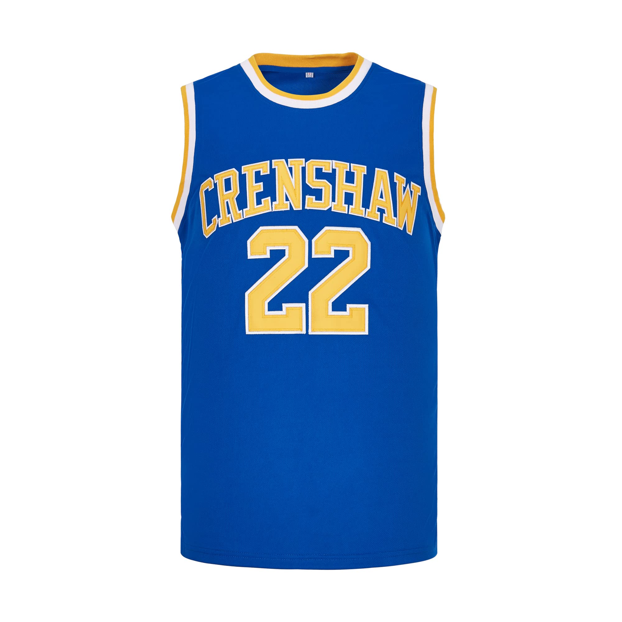 McCall #22 Wright #32 Love and Basketball Moive Crenshaw Basketball Jersey, #22 Blue, S