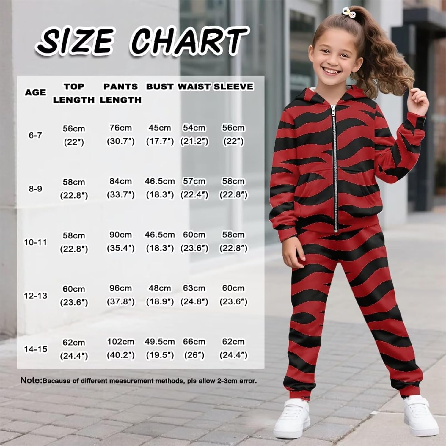 Boys Tiger Striped 2 Piece Long Sleeve Hooded Sweatshirt Jogger Pants Set Fall Winter Tracksuit for Kids 6-15Y