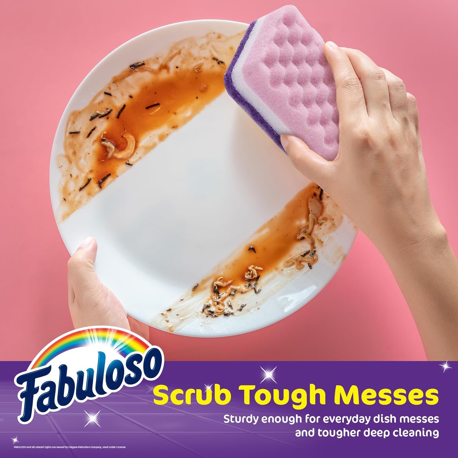 Fabuloso Scratch-Free Sponges - Purple 12 Pack -3