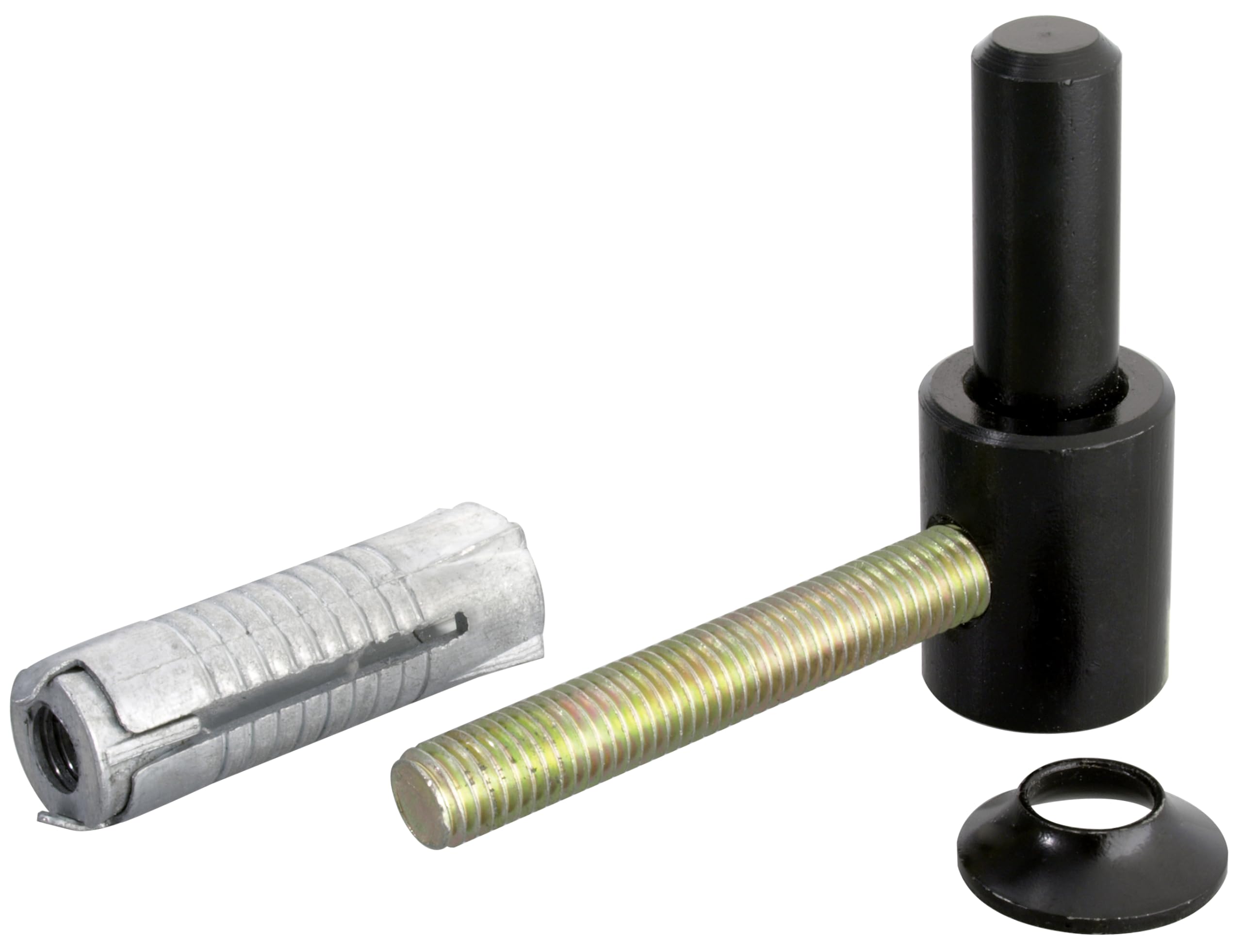 Alberts 864453 Gond à visser | avec filetage métrique | laque noire pour immersion | cote axe Ø16 mm | 65 x 33 mm | kit de 10