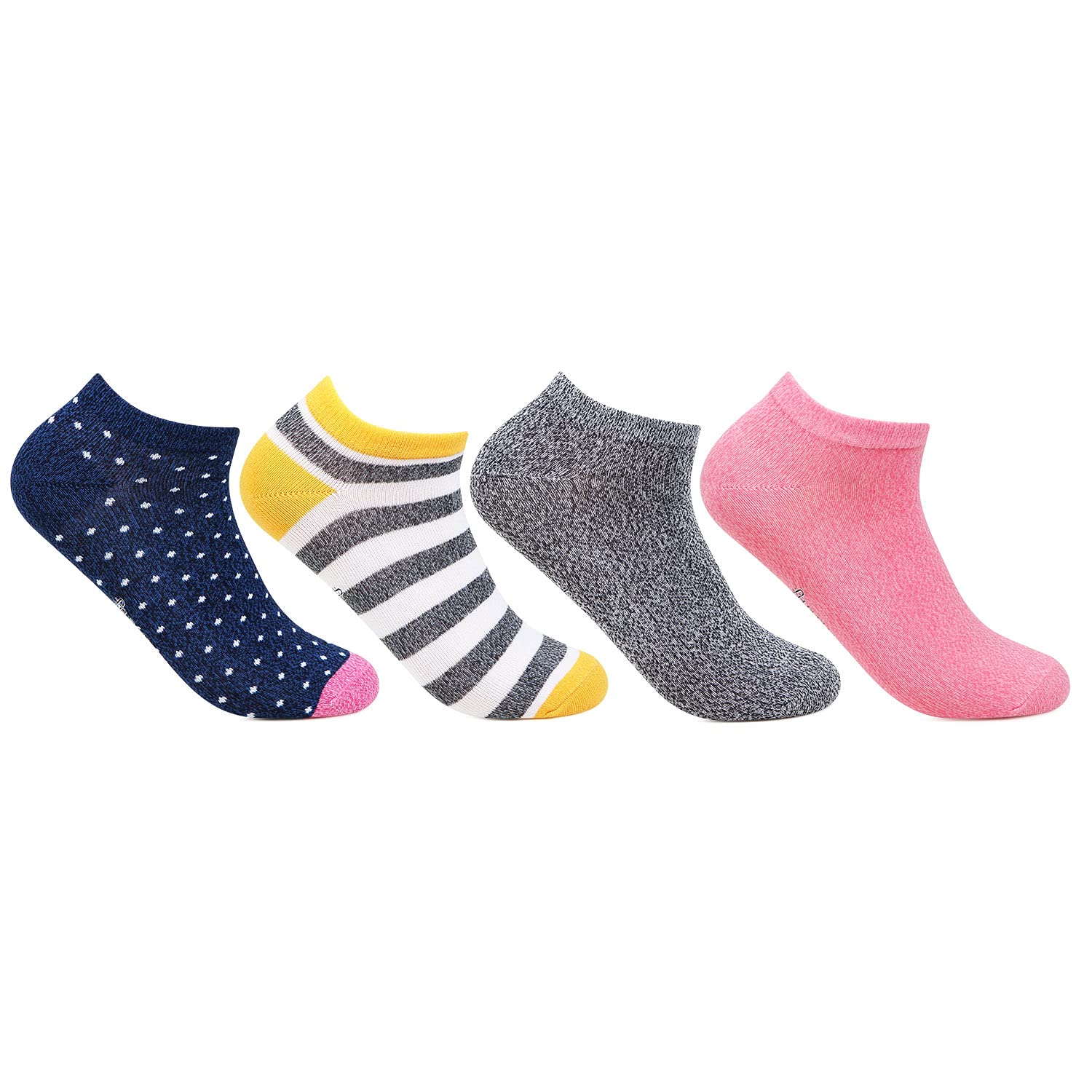 Bonjour Calcetines de longitud secreta para mujer, paquete de 4, talla única
