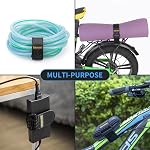 Trilancer Elastic Cinch Straps with Anti-Slip Strips, 30cm x 5 cm(8 Pack) Heavy Duty Multipurpose Hook Straps for Extension Cords, Cables, Ropes, Hoses, Bike, RV, Pant Garters