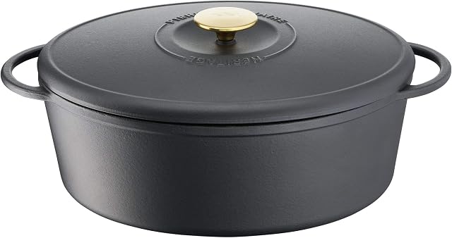 Tefal Pierre GAGNAIRE Heritage E2230604 Casserole Dish Oval Cast Steel 34 x 26 cm / 7.2 L Induction