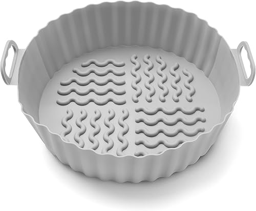 Miniatura 3 de Forro de silicona para freidora de aire de cocina, reutilizable, redondo, de 7.5 pulgadas, antiadherente, libre de PBA, se adapta a horno