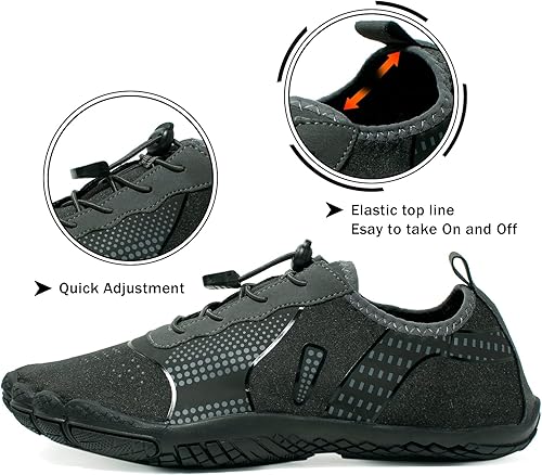 Miniatura 6 de Zapatos de agua para hombre descalzos de secado rápido, calcetines acuáticos para natación, buceo, surf, piscina, deportes acuáticos, playa,