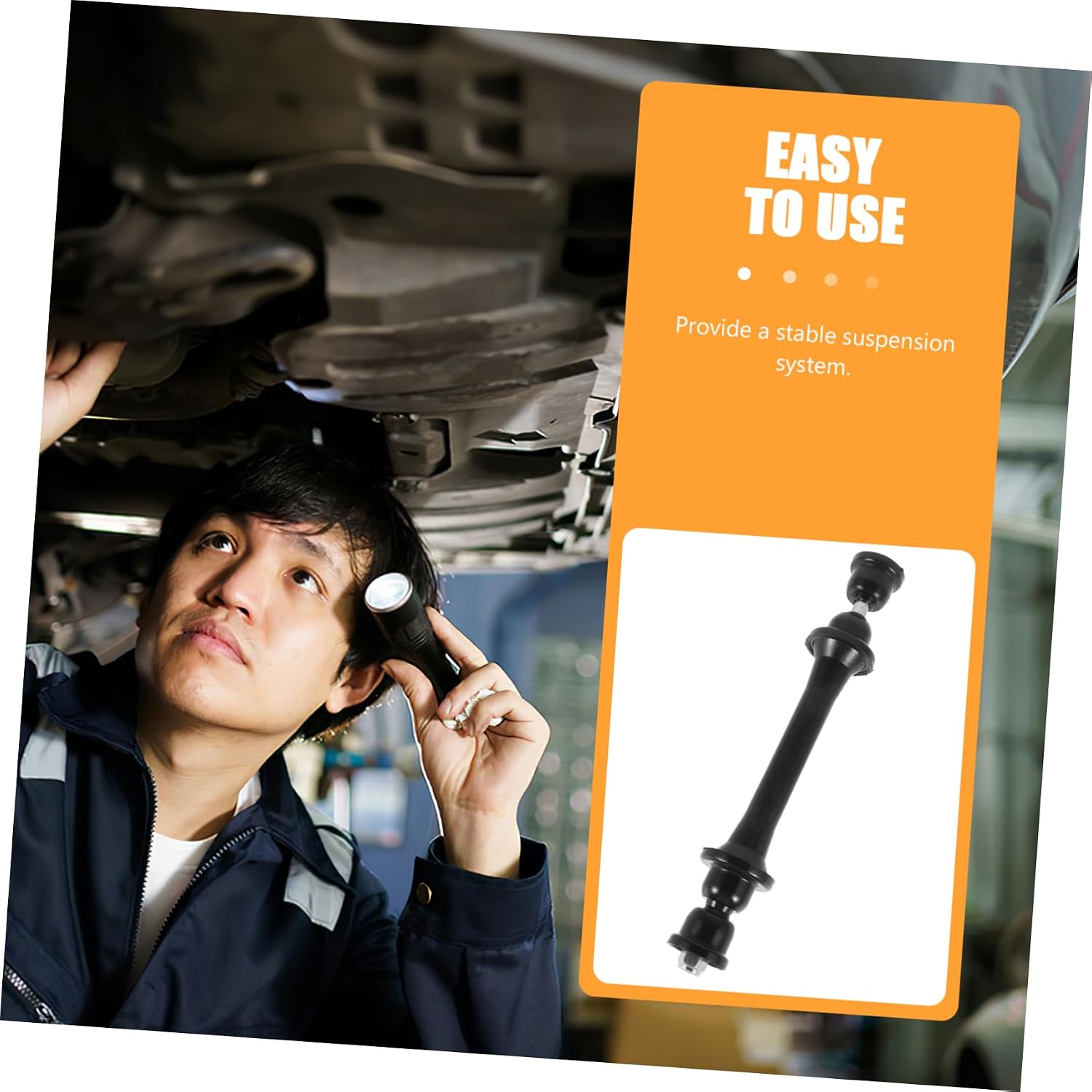 Front Sway Bar Front Balance Bar Replacement Accessory for Precision Fit Stabilizer Link for Improved Vehicle Control and Handling Easy Installation Wear-resistant Coating