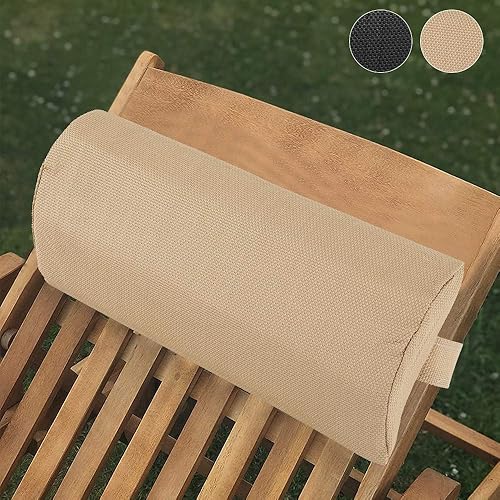 Miniatura 1 de Almohada para tumbona, almohada suave para tumbona para tomar el sol, almohada ergonómica, cojín extraíble para reposacabezas para patio trasero,