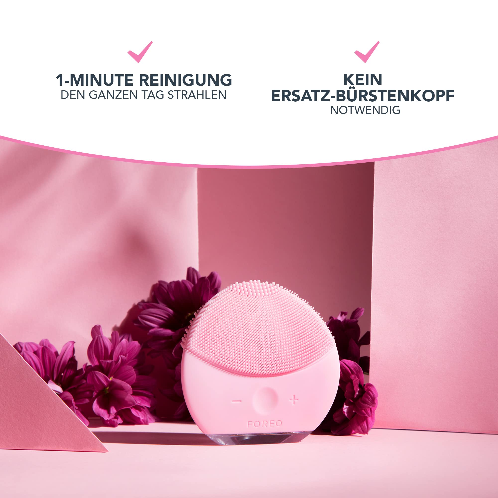 FOREO LUNA mini 2 Gesichtsreinigungsbürste | Travel | Elektrisches Gesichtsmassagegerät | Alle Hauttypen Ultrahygienische Skincare | Einfache Gesichtsreinigung | Elektrischer Silikon-Gesichtsreiniger