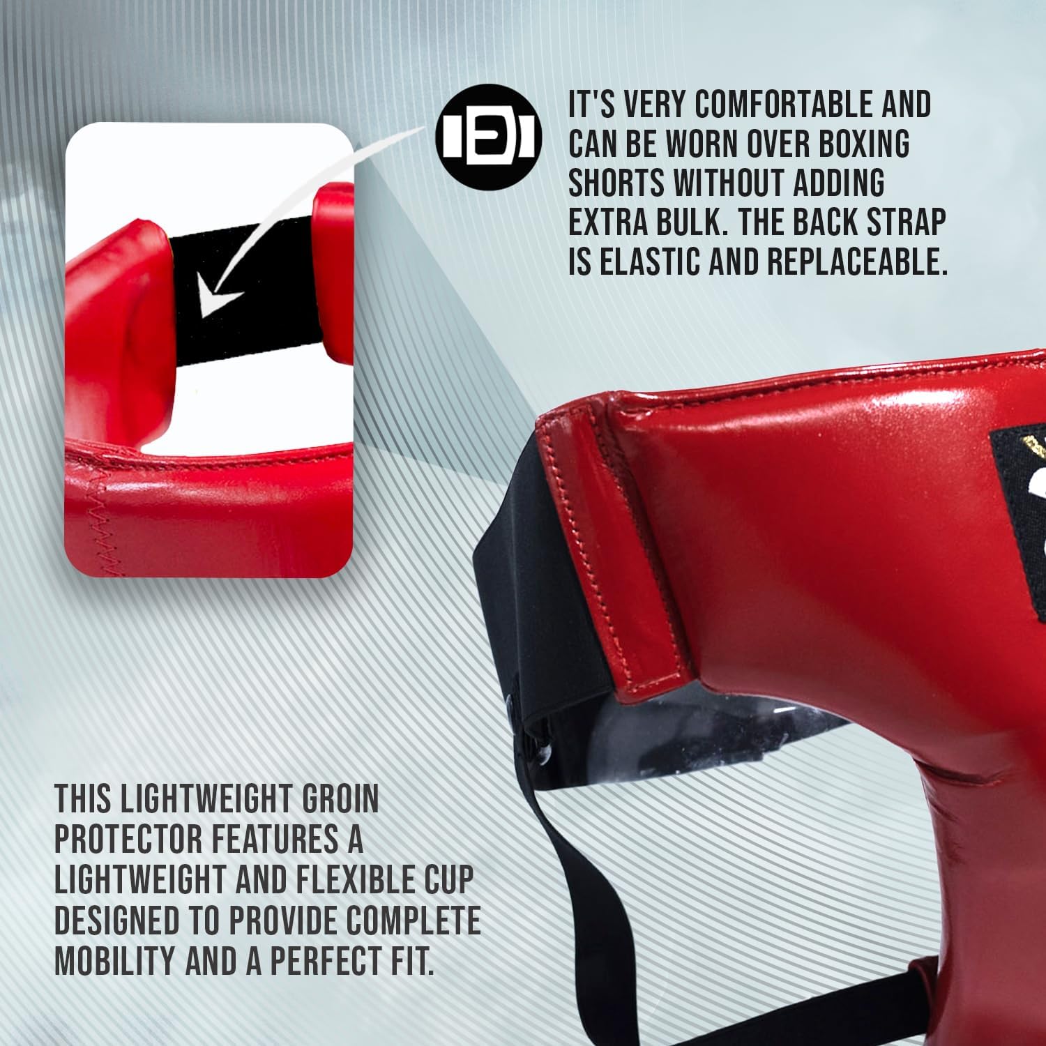 Cleto Reyes Light Groin Protector with Lightweight Protective Cup, Boxing Training Equipment, Protection Gear for Men