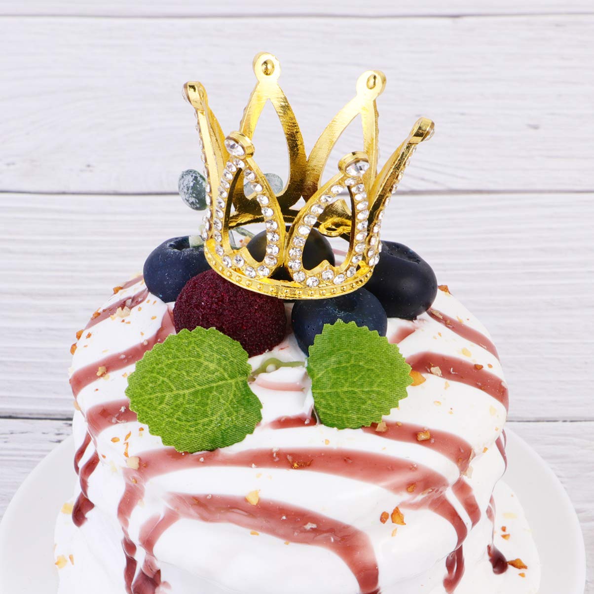 Amosfun 2 Kronen-Cake-Topper – Silberne Torten-Deko Für Geburtstag & Hochzeit