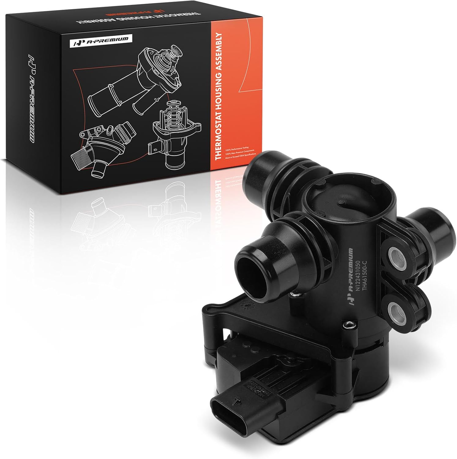 A-Premium Engine Coolant Control Valves Compatible with Mercedes-Benz C300 2022-2023, S500/S580 2021-2023, S580e 2023, SL63 SL55 AMG, EQS 450+, EQS 580, EQS AMG, Maybach S580