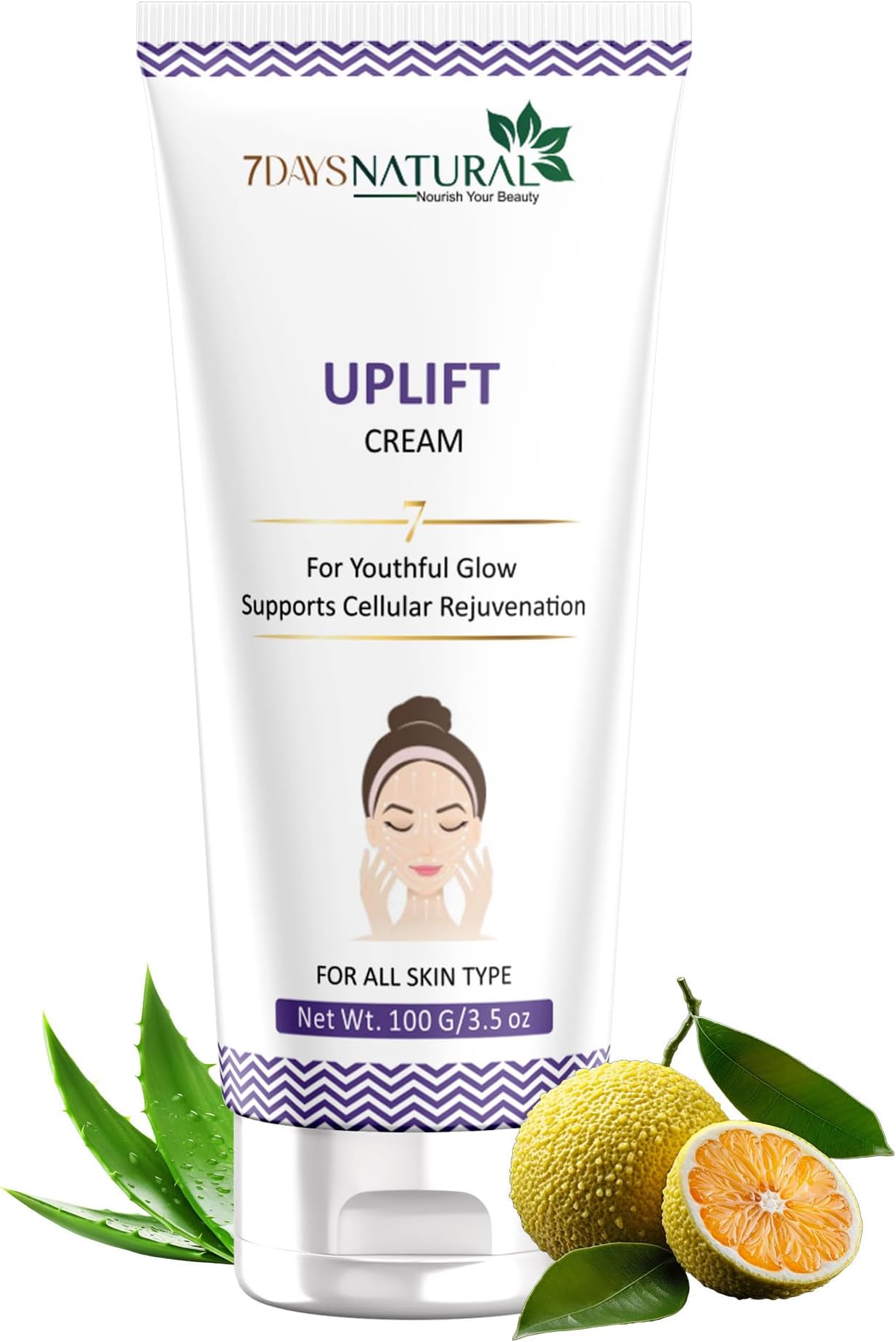 7DAYSNATURAL Uplift Face Firming & Hydrating Cream | Improves Skin Texture & Reduces Signs of Aging | All Skin Types | For Men & Women | 100g