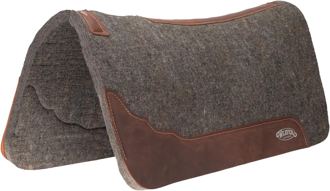 Weaver Leather Premium Contoured 100% Wool Felt Saddle Pad, 1"