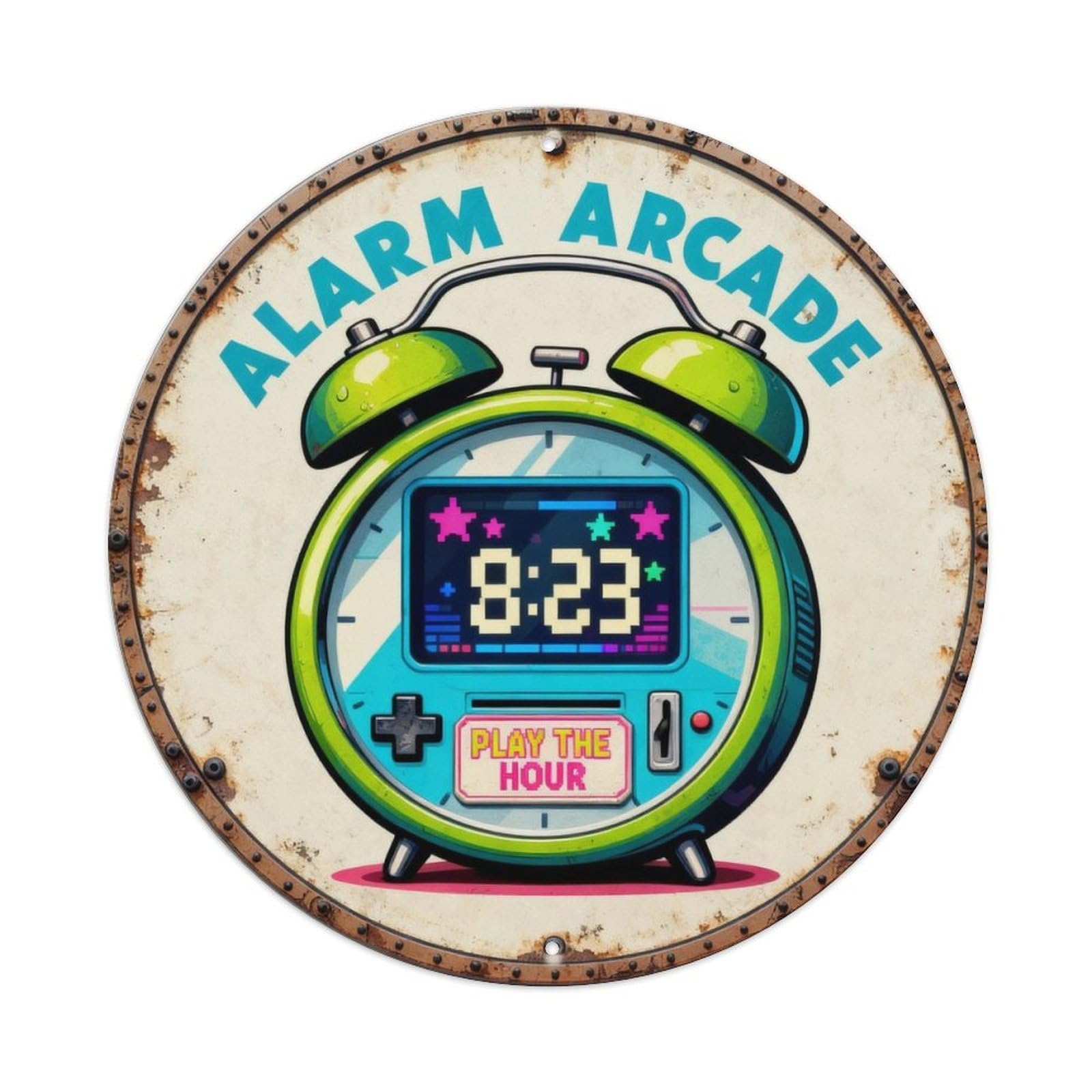 Alarm Arcade Sign Metal Tin Sign Plaque
