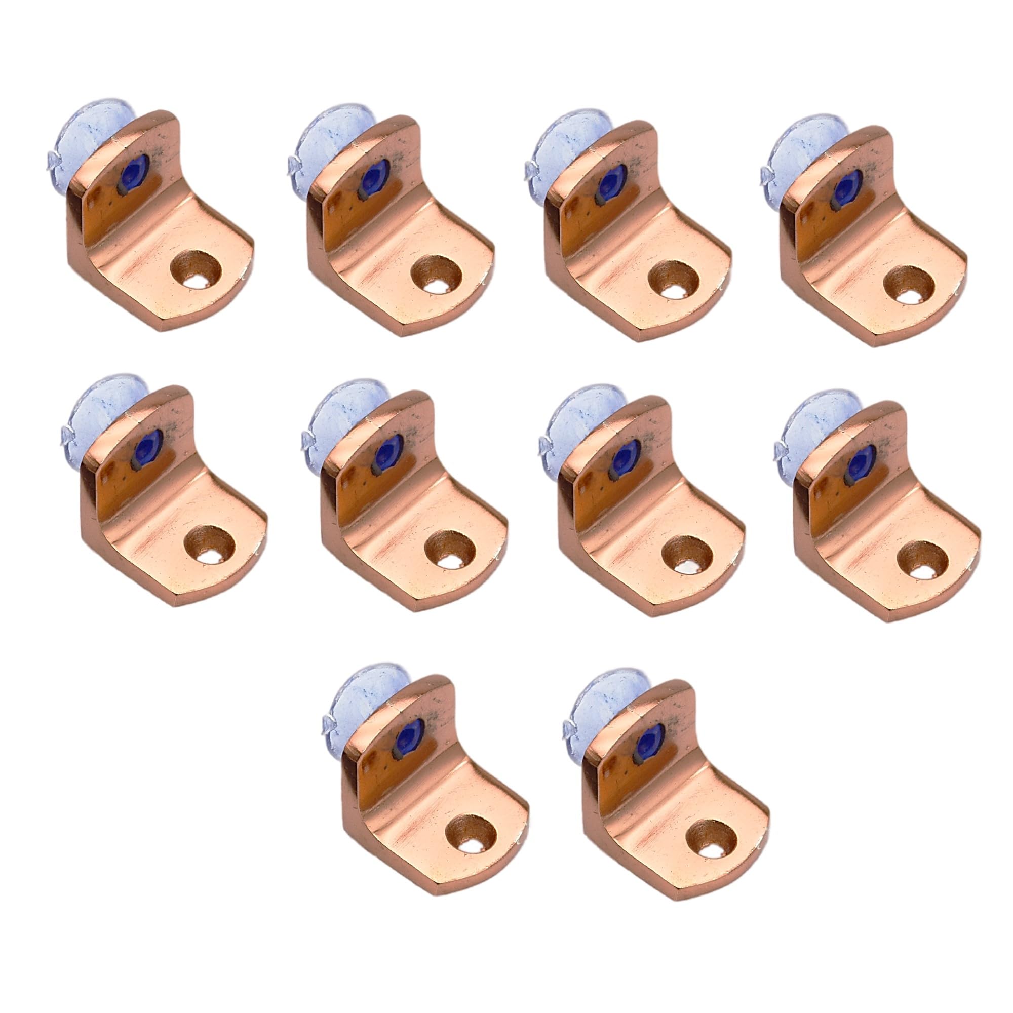 RAB Glass Shelf Button Aluminum, L Button Glass Shelf Bracket with Double Screw (Code:- MUKESH BUTN ALU, Single Screw, Finish:- Rose Gold, Pack of 10 Pieces) (B0BTVGWZ1F) Amazon Price History, Amazon Price Tracker