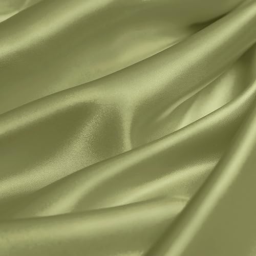 Miniatura 4 de SiinvdaBZX Sábanas de satén para moisés de bebé, suaves y sedosas, color verde salvia, sábanas bajeras para cuna de reloj de arena, colchón de