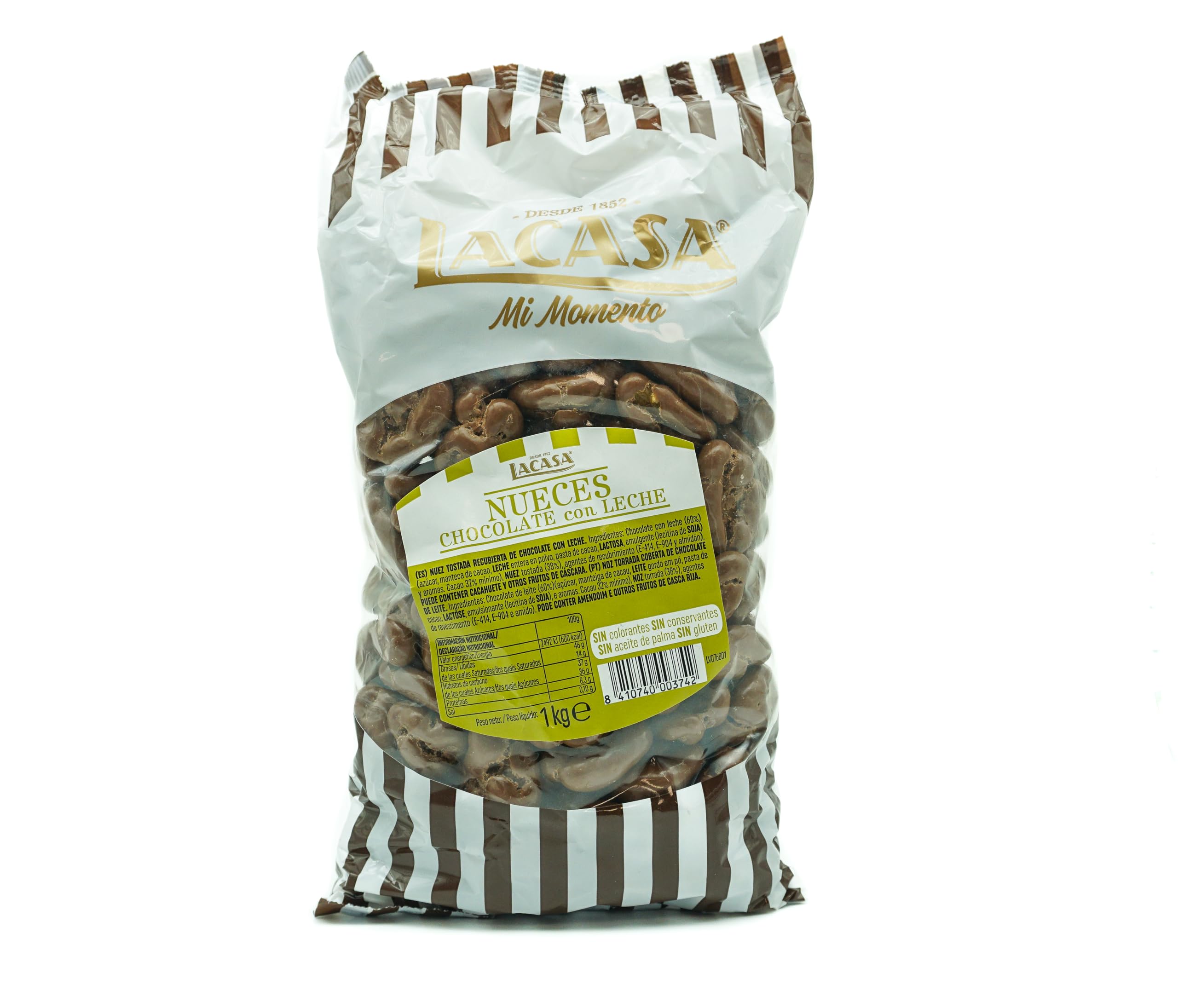 NUECES CUBIERTAS CHOCOLATE CON LECHE BOLSA 1 KG NUECES CON CHOCOLATE