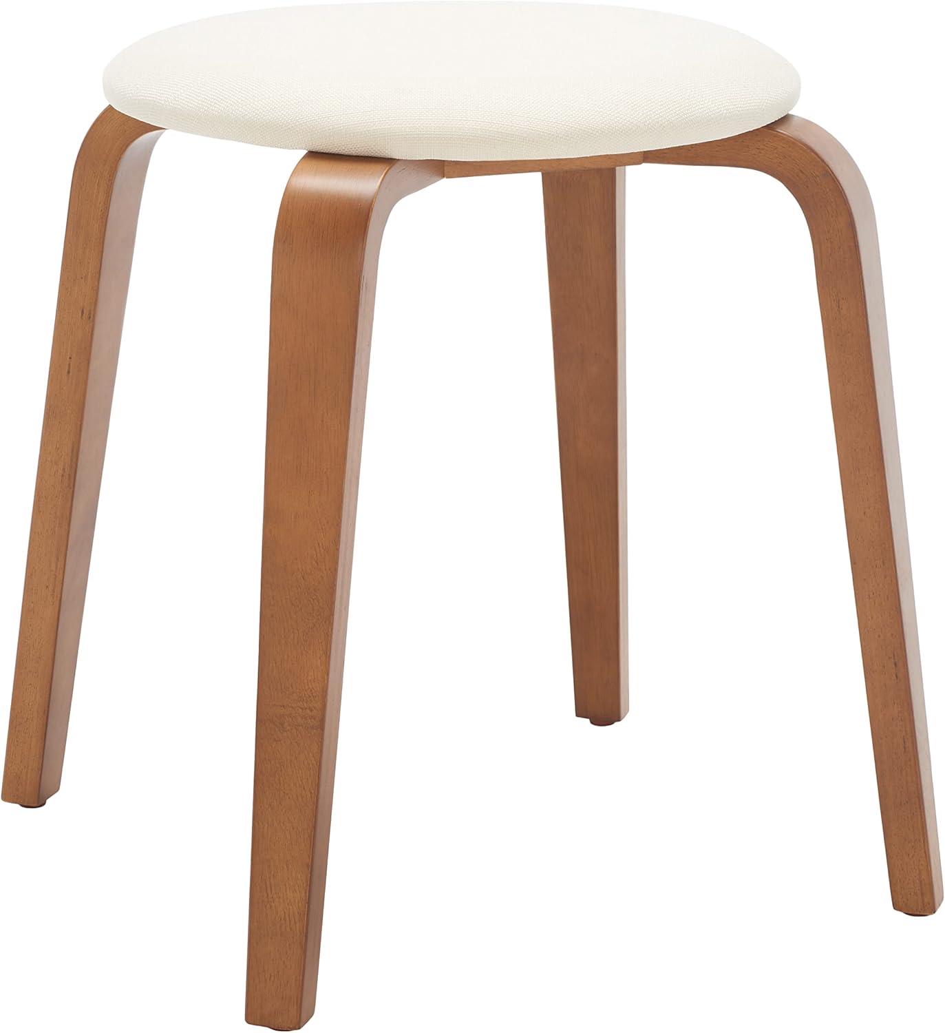 Safavieh Home Collection Jo Walnut/Cream Upholstered Stackable Stool