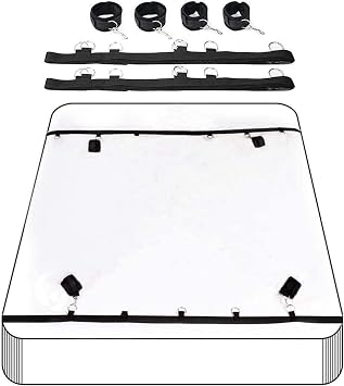 Bed Restraint for Queen Sized Bed Straps Restraints Sex King Mattress Wrist and Ankle Restraints to Attach to Bed Posts Sex Resistance Bands for Big Women Bed Bondaged Restraints Kit Sweater