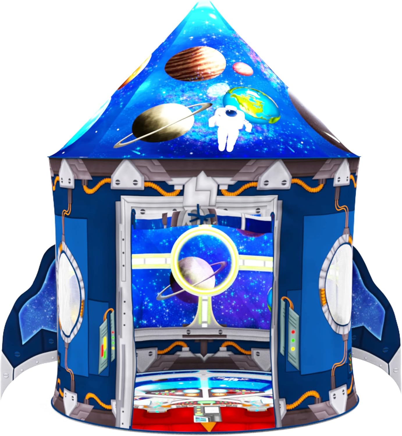 Rocket Ship Kids Play Tent with Cape and Mask | Exceptional Space and Planet Design Tent for Boys and Girls | Indoor and Outdoor Imaginative Activities, Games & Gifts : Toys & Games