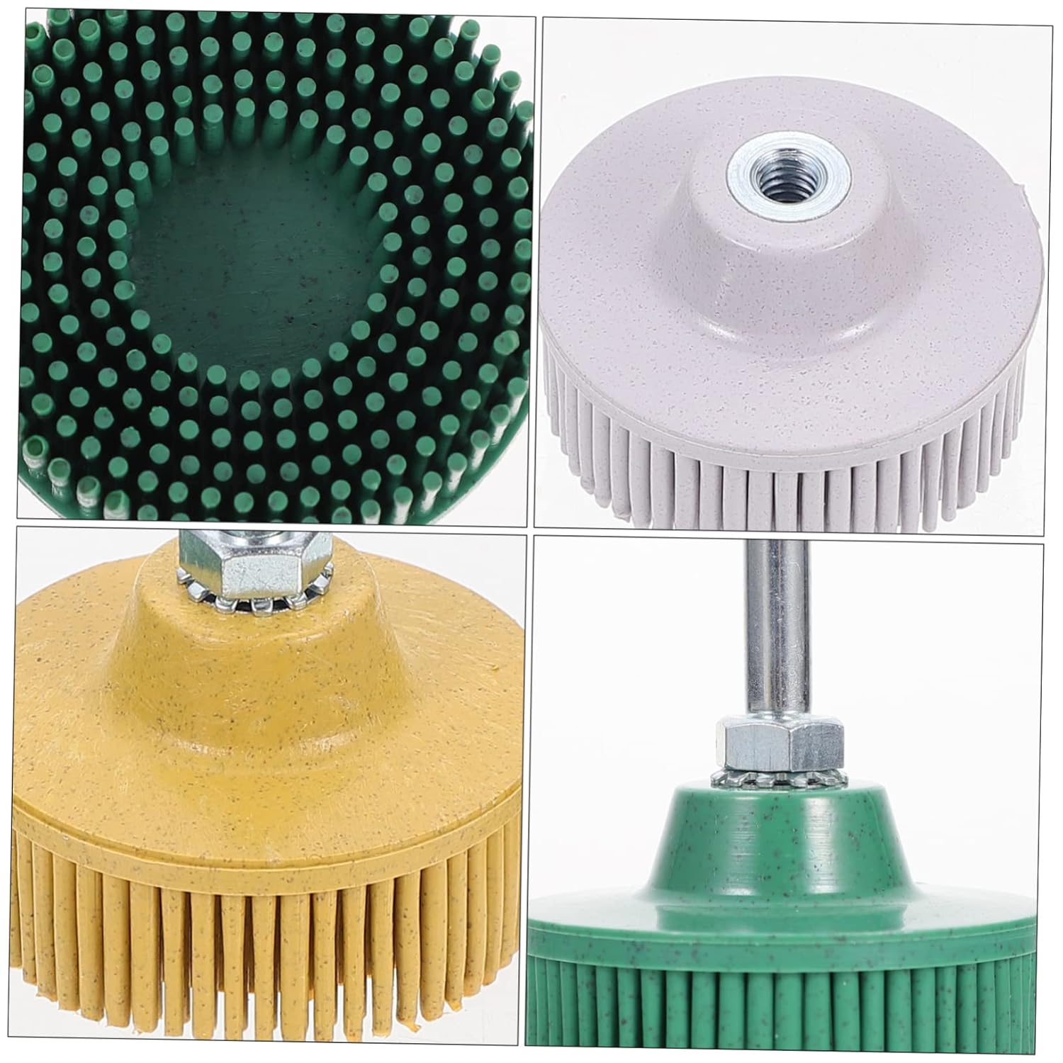 Alipis 6PCS Bristle Disc Polishing Grinding Wheel Set 80-Grit and 120-Grit Brush for Burr and Rust Removal Compatible Electric Drill