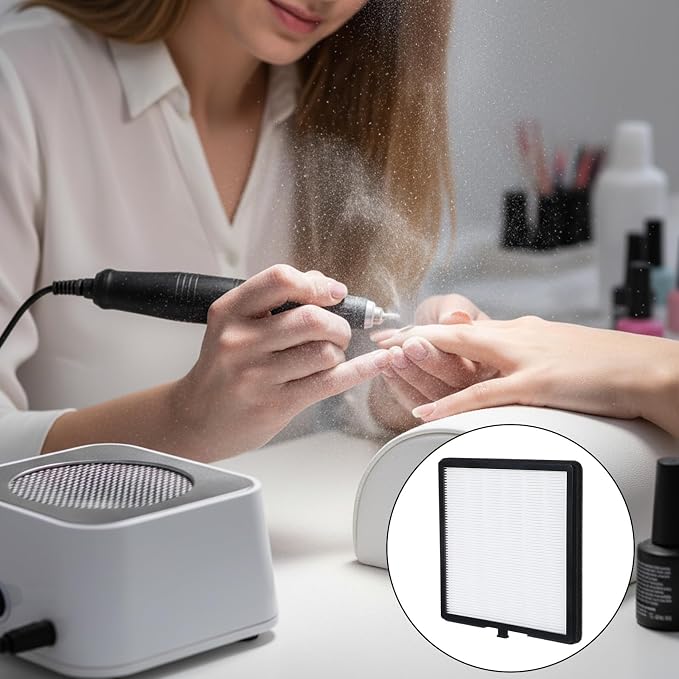 Filtro recolector de polvo para uñas, 2 repuestos reutilizables miniatura 6