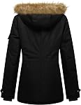 Wantdo Women's Winter Jacket Warm Puffer Coat Thicken Parka with Removable Fur Hood