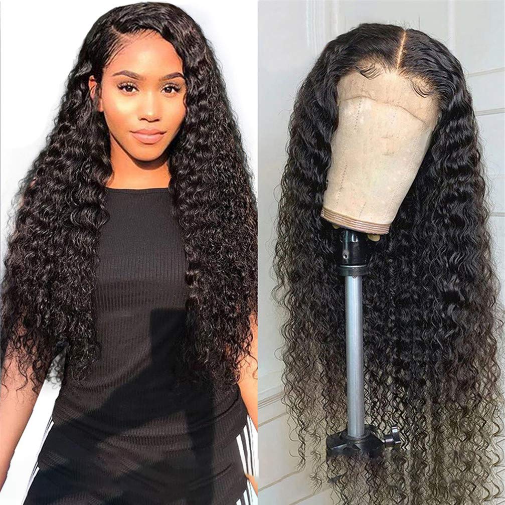 Perruque avant de lacet longs cheveux bouclés pour soirée et look quotidien naturel