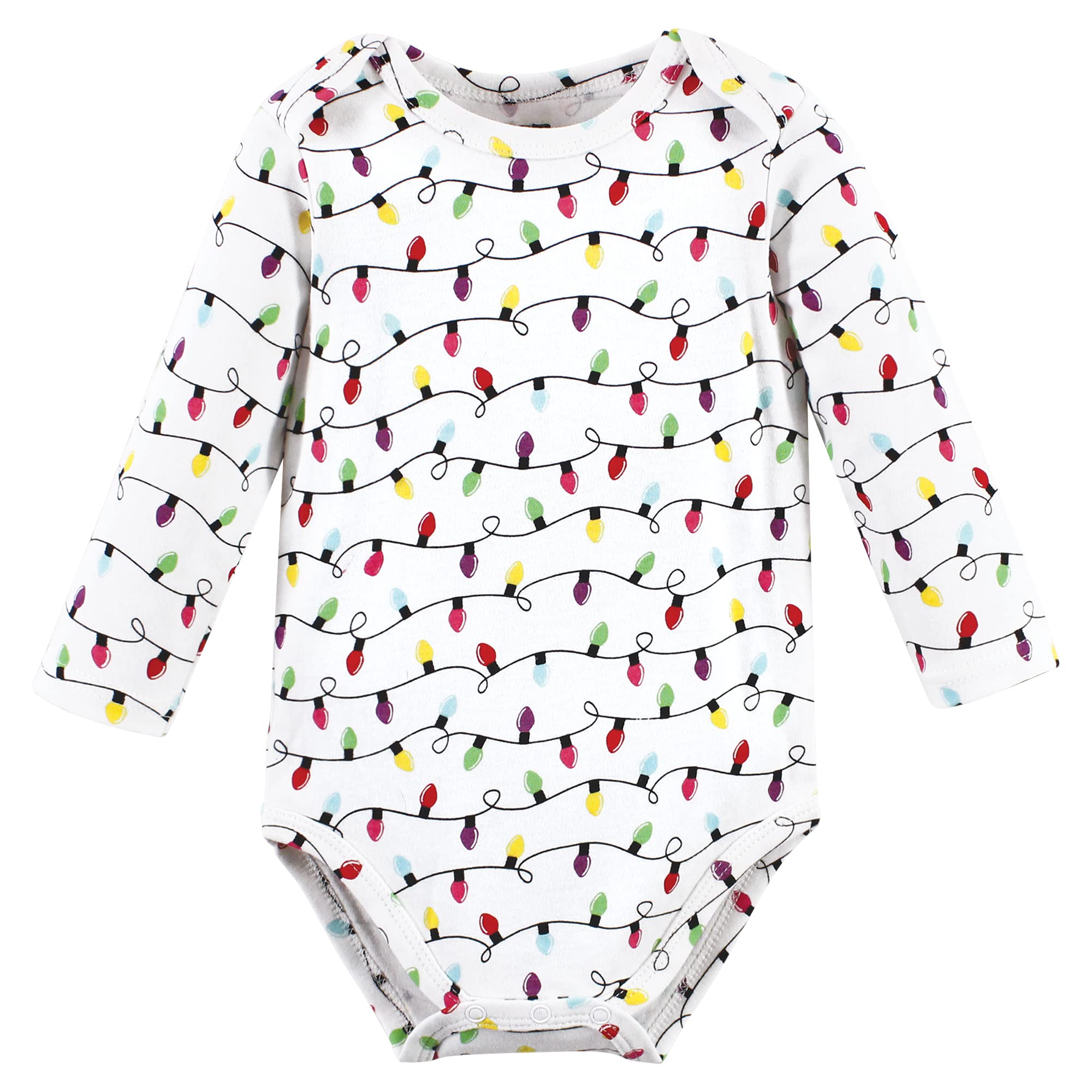 Hudson Baby Body A Manica Lunga Per Neonato Unisex - 100% Cotone, Fantasia Cane Di Natale, Taglia 3-6 Mesi