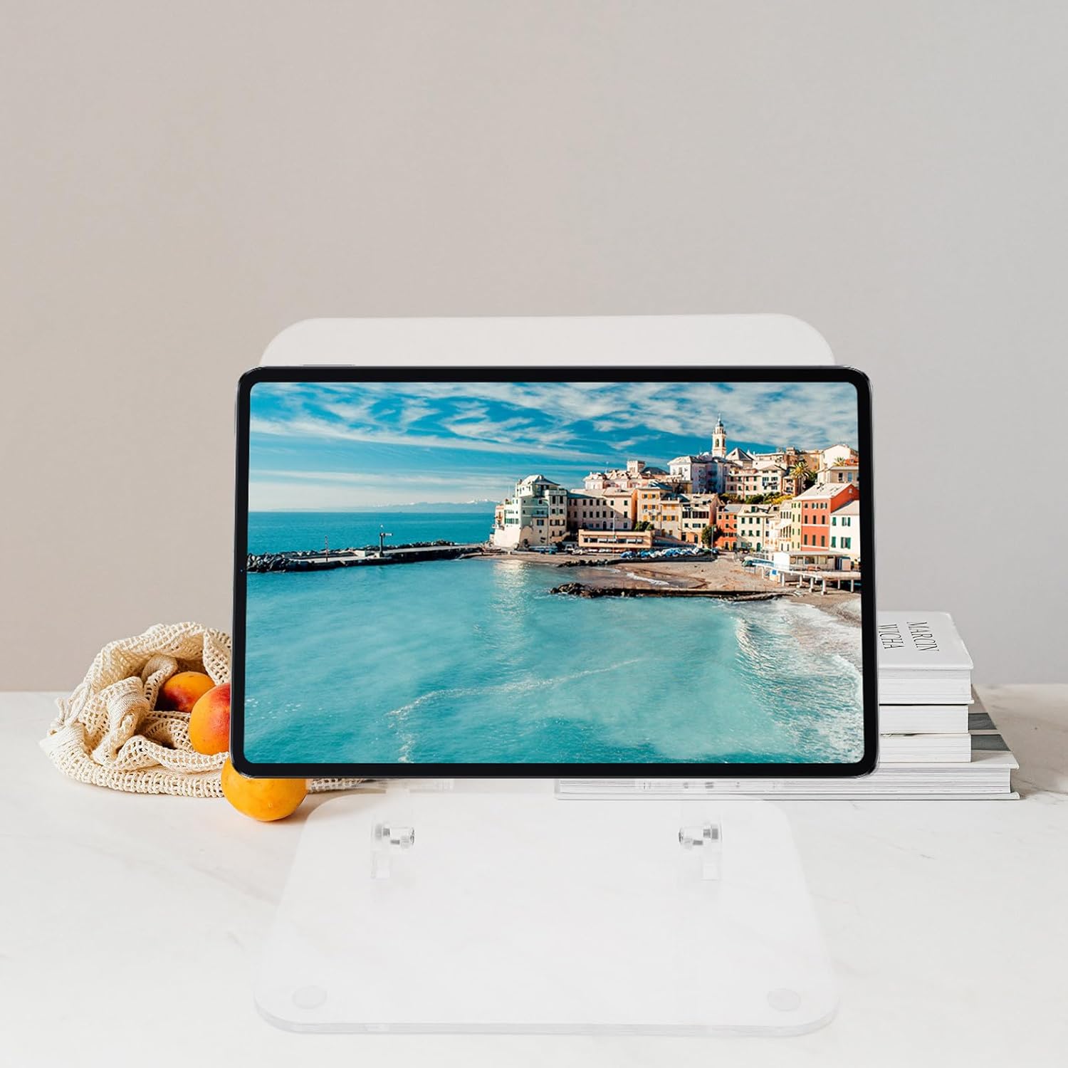 DOITOOL Acrylic Laptop Stand Riser and Tablet Holder for Desk with Adjustable Height Cooling Book Reading Rack for Home and Office Use