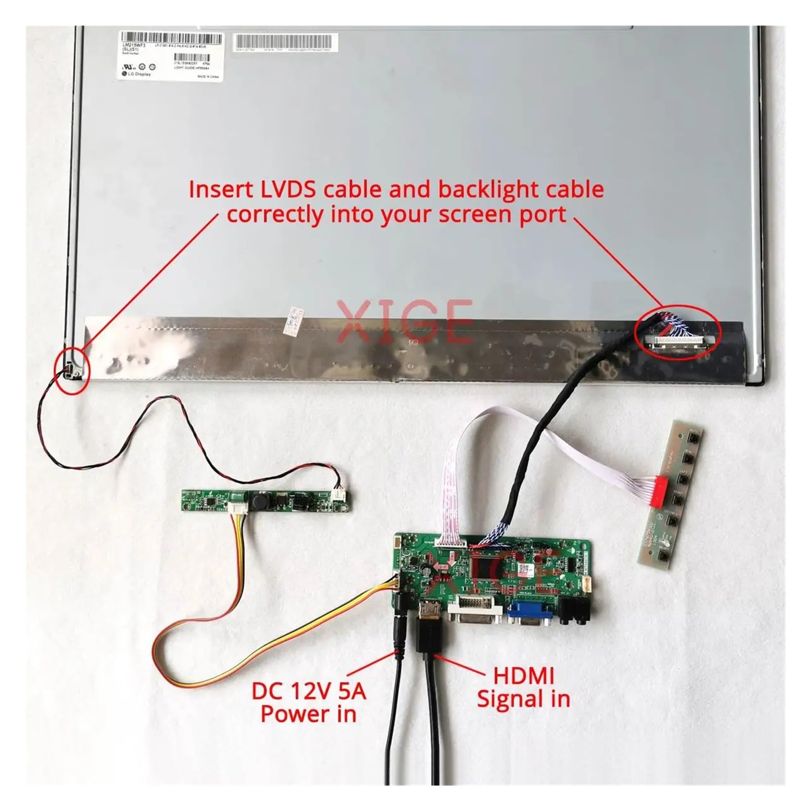 For M240HTN01 M240HVN01 M240HVN02 Scheda Driver Del Controller Display LVDS 30Pin Kit FAI DA TE DVI VGA 1920 * 1080 Pannello 24 "Accessori Compatibili HDMI(For M240HTN01.0)