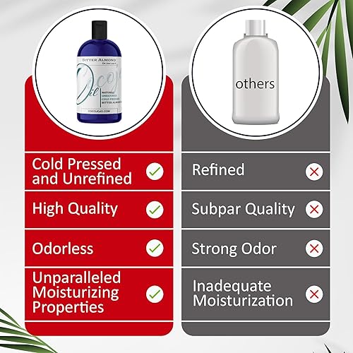 Miniatura 6 de Dr Joe Lab Aceite de almendras amargas – 8 oz puro, prensado en frío, sin OMG, vegano, virgen extra, todo natural, perfecto para cuerpo, cabello