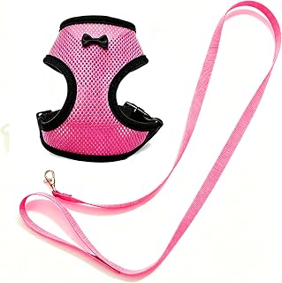 Chicken Harness with Leash, Breathable Adjustable Escape Proof Mesh Vest | Adjustable mesh poultry harness set with leash designed for small bird, supporting controlled outdoor walking and handling.