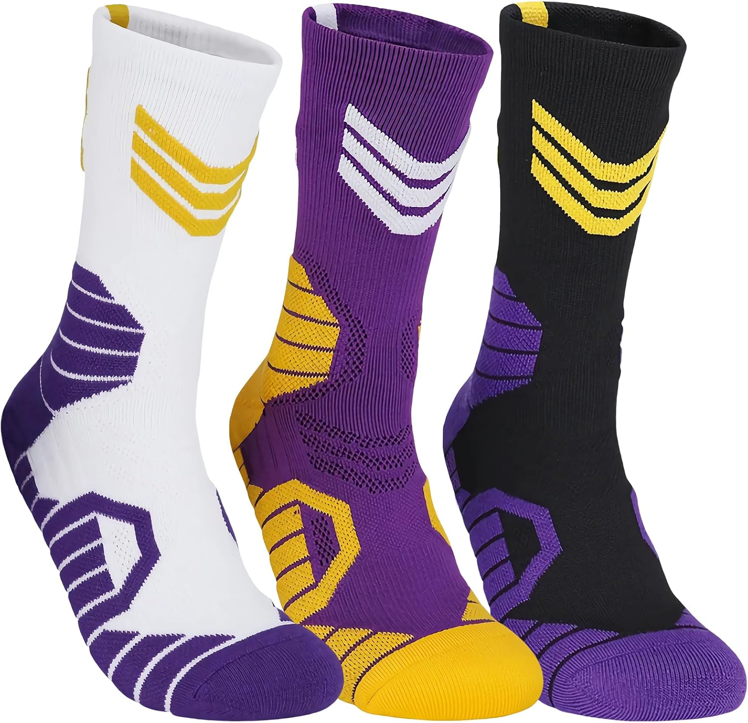 Basketball Socks - Men & Women Athletic Running Compression Cushion Team Number Socks