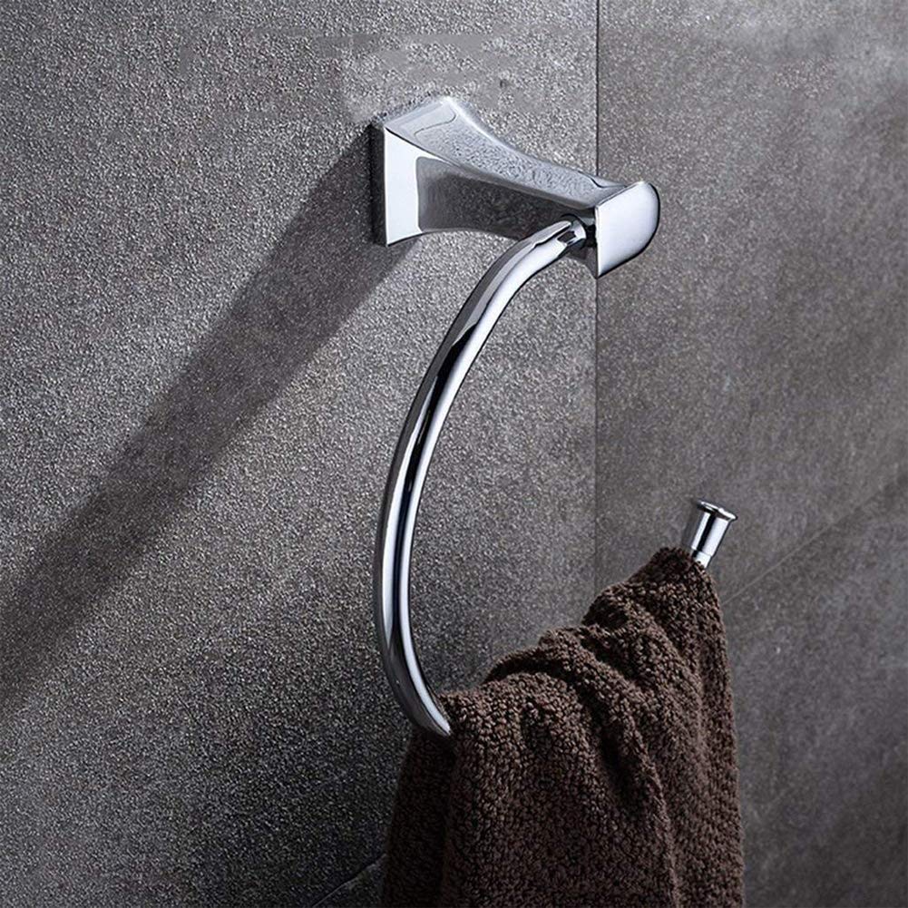 Portasciugamani Portasciugamani Portaoggetti da Bagno Lega Barra cromata Anello Impermeabile Appeso a Parete Hardware Pendente Asciugamano Appeso 20 cm