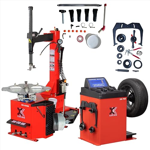 XK 2.0 HP 806B 70D Tire Changer Wheel Balancer Machine Combo Rim Clamp 14-28 inches