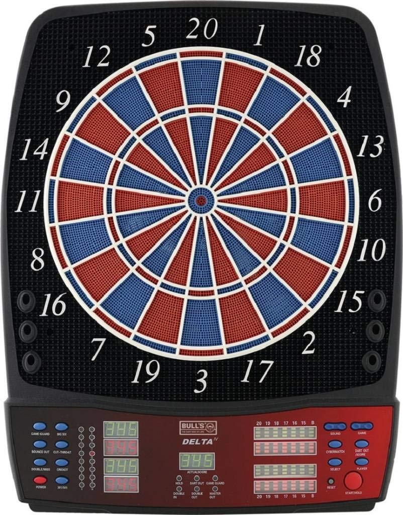 BULL'S Delta Iv Russ Bray Sound Elektronik Dartboard, Mehrfarbig, 59 x 46 cm