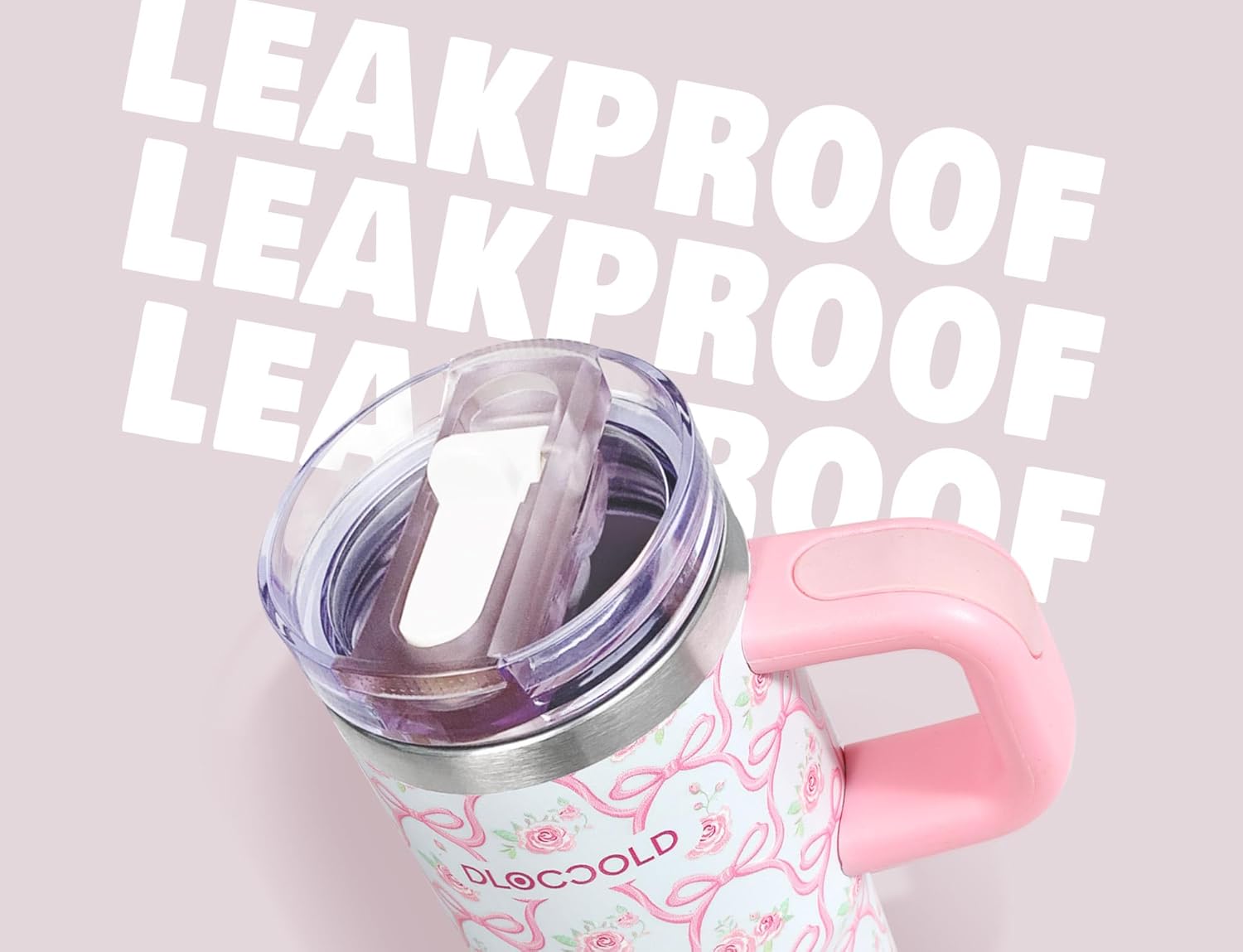 DLOCCOLD 16 oz Stainless Steel Tumbler with Lid and Straw, Double Wall Vacuum Insulated Travel Tumbler with Straw Cover Cap, Cupholder Friendly, Leak Resistant, Reusable Travel Coffee Mug - Image 2