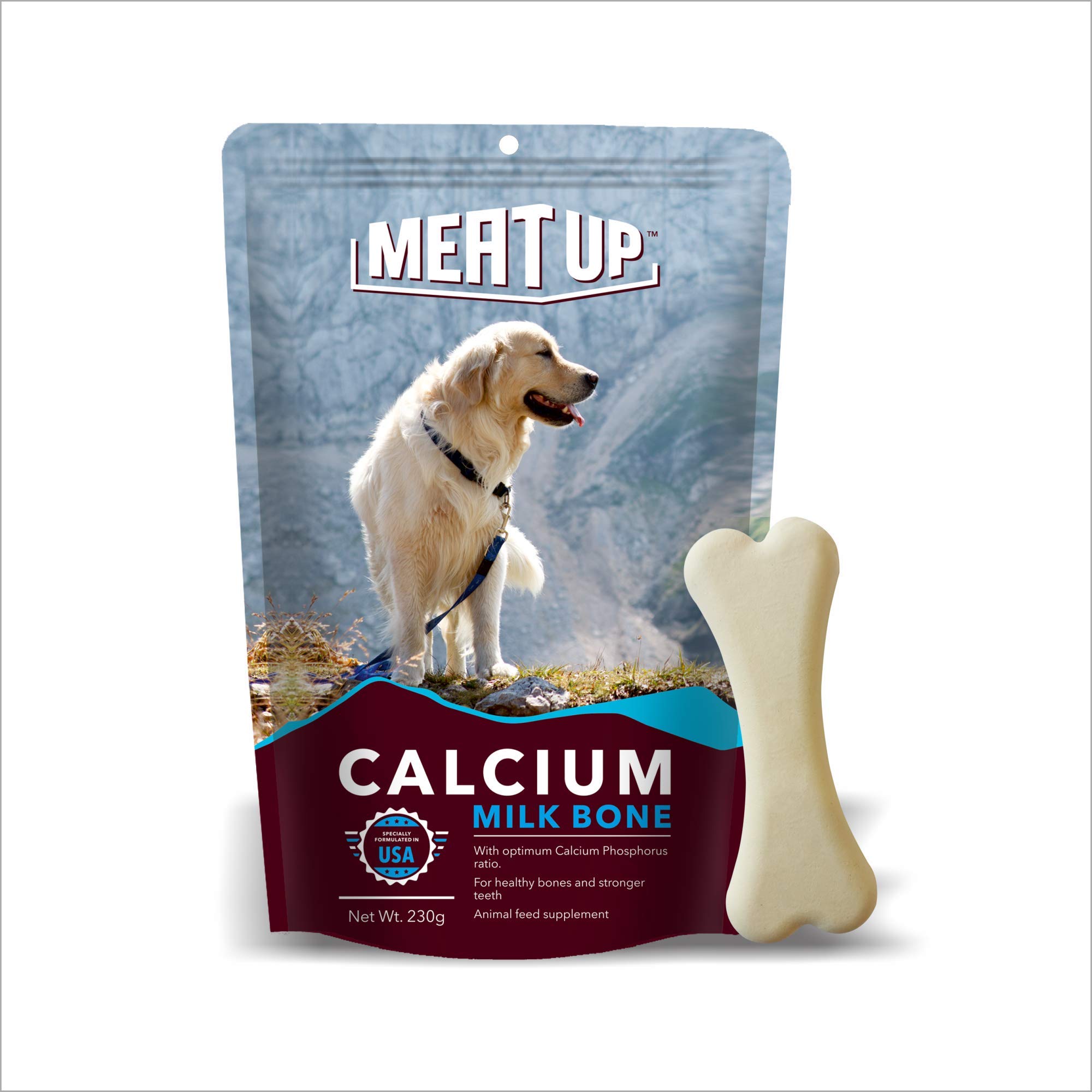 Meat up Calcium Bone Pouch, Dog Treats - 25 Pieces (230 gm) (BOGO) and Adult Dog Food, 1.2 kg (BOGO) 2