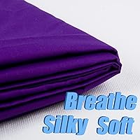 Vista 6 de The Yard, tela de algodón morado de 2 yardas, tela de popelina de algodón natural, 59 pulgadas de ancho, tela 100% algodón, muselina bordada suave