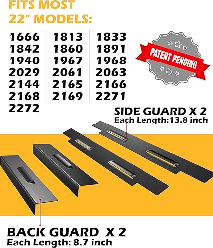 Miniatura 7 de Protectores contra el viento y embudo de drenaje de grasa trasero para plancha Blackstone de 22 pulgadas, combo de accesorios para plancha