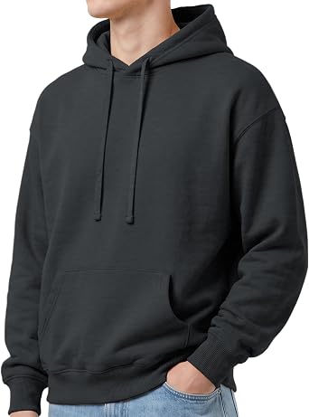 Ohoo Men's Loose Fit Pullover Hoodies Midweight Soft French Terry Hooded Sweatshirt with Long Sleeve