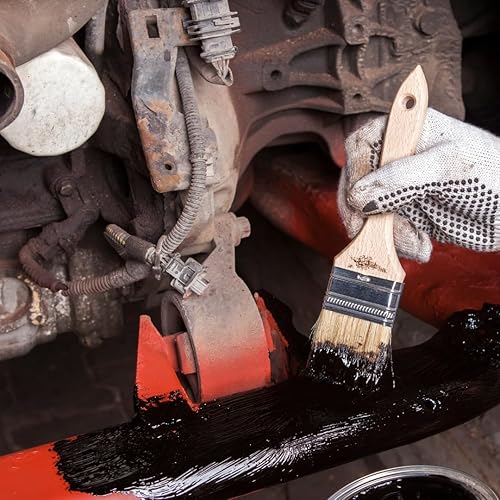 Vista 10 de Lata de 1 galón negro mate, no aerosol, preventivo de óxido, inhibidor de óxido, revestimiento a prueba de óxido, protege todos los metales