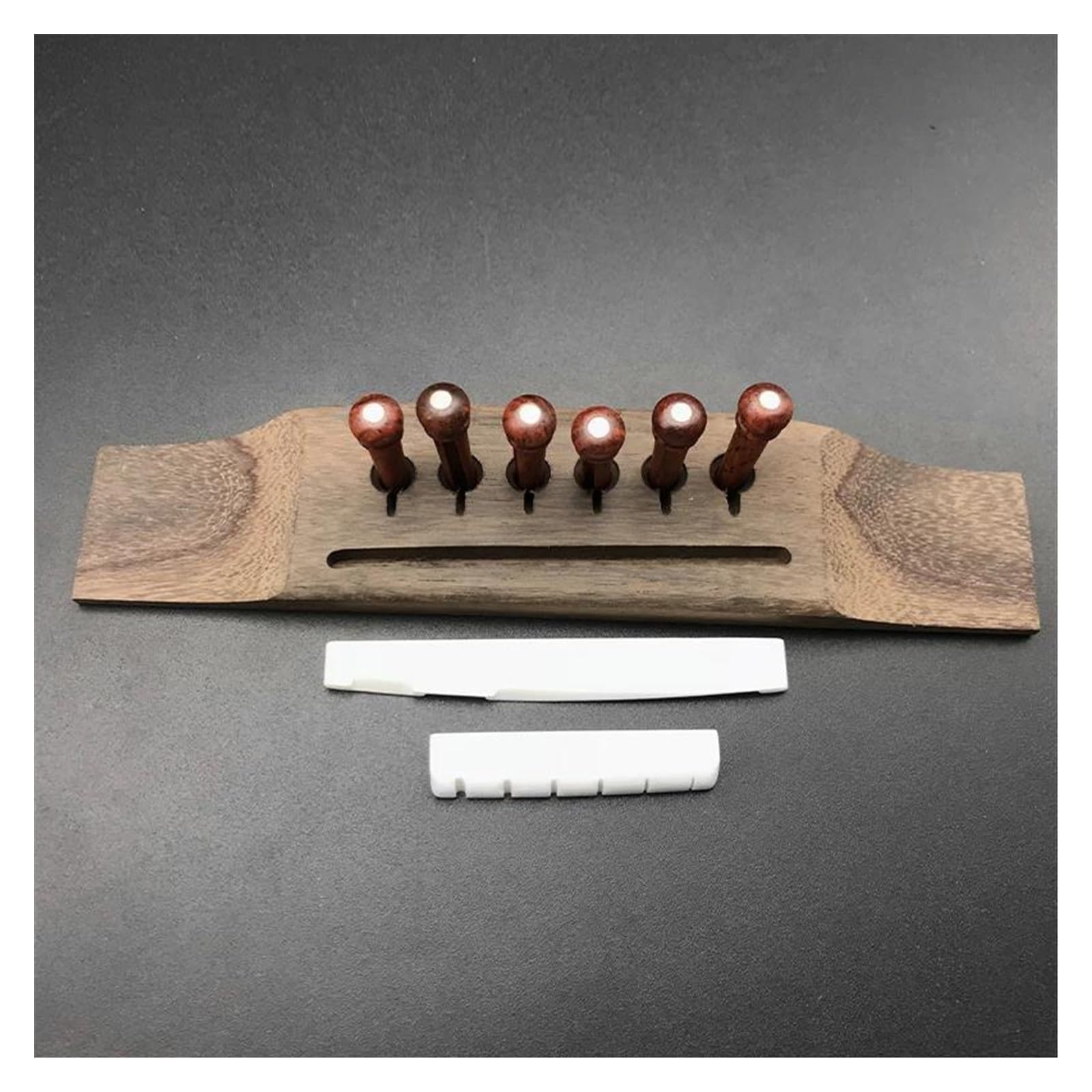 Standardowy mostek gitarowy Profesjonalny Zestaw Do Gitary Akustycznej 6 Częściowy Zestaw Drewnianych Mostków Akcesoria Do Instrumentów(Cocobolo A)