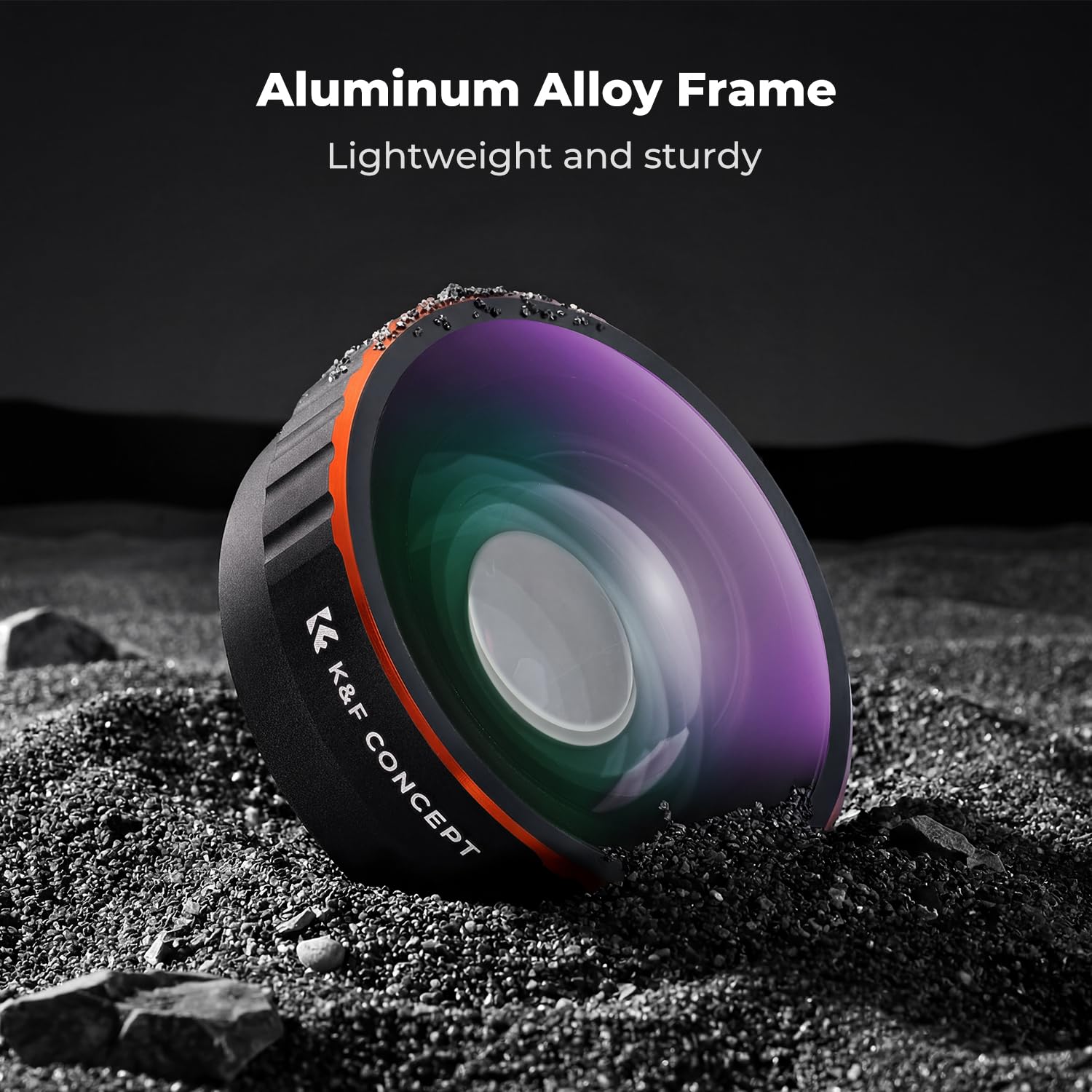 K&F CONCEPT Objectif Grand Angle à Visser 185°, Compatible avec DJI Osmo Action 6, Verre Optique HD Multicouche, Inclut Une Housse en Silicone, Accessoire pour Caméra d'action