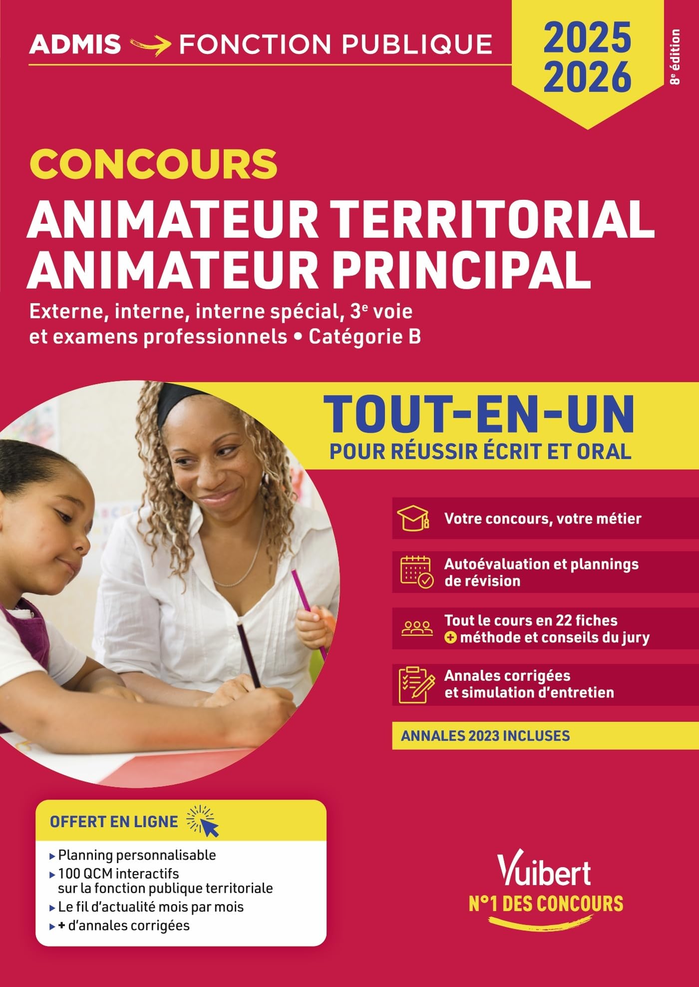 Concours Animateur territorial et Animateur principal - Catégorie B - Tout-en-un: Externe, interne, interne spécial, 3e voie et examens professionnels - Concours 2025-2026