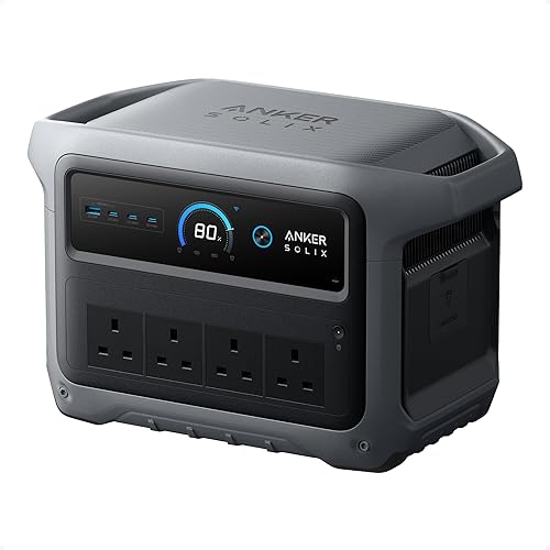 Station électrique portable Anker SOLIX C1000 Gen 2, générateur solaire 2 000 W (pic 3 000 W), charge totale en 49 min, batterie LiFePO4 1 024 Wh, pour les coupures de courant et le camping