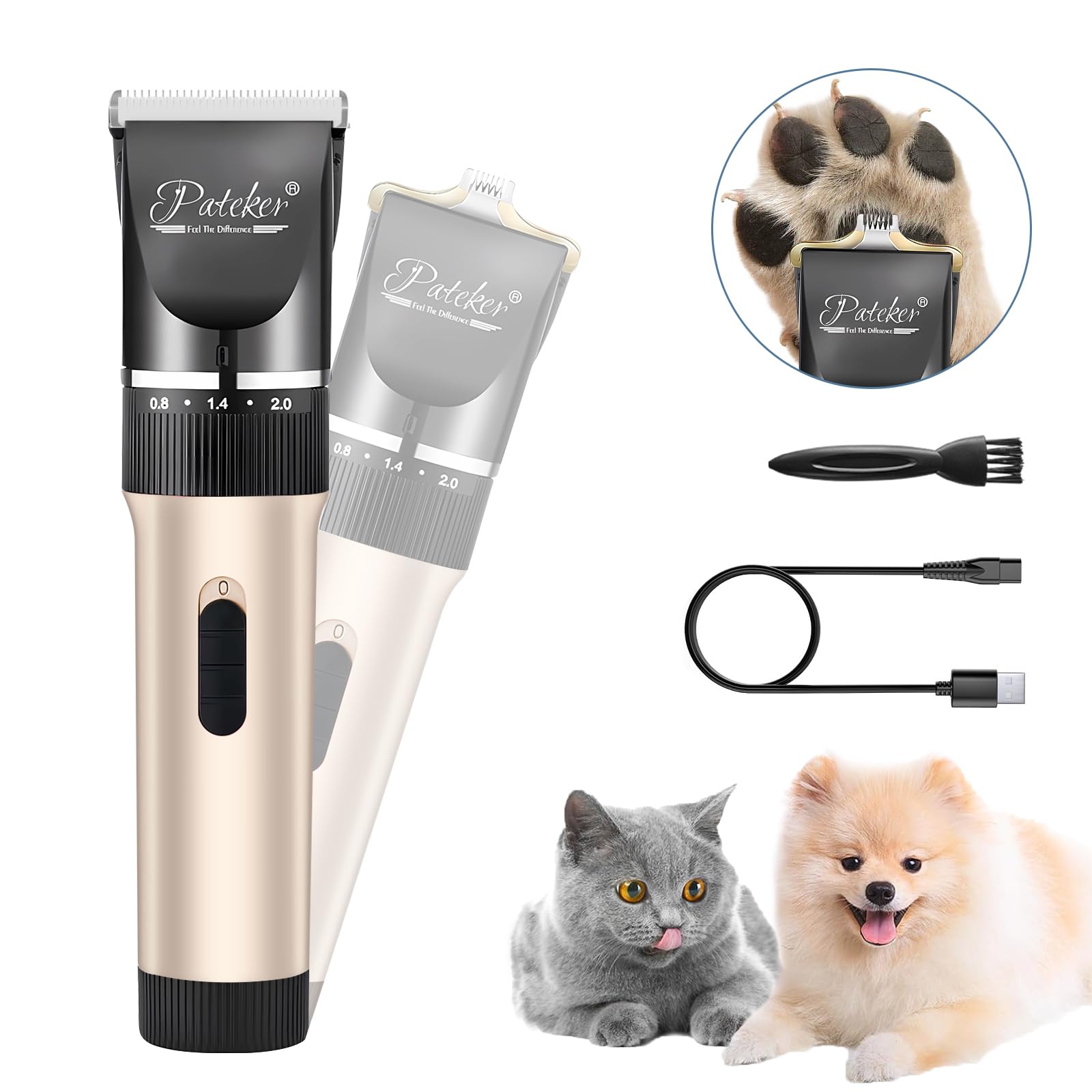 【動物救命士監修】Pateker ペット用バリカン - 犬バリカン 猫 バリカン…