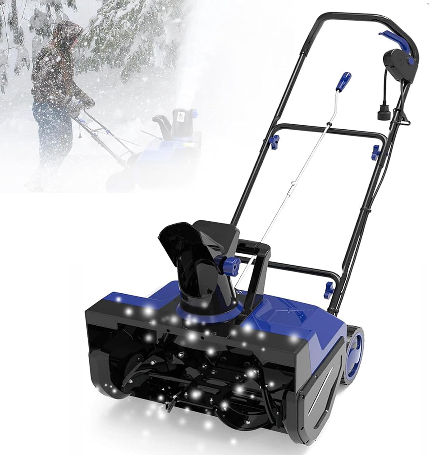3500w Hand-Push Snow Thrower,Corded Electric Snow Blower, 22" Clearing Path W/Dual LED Lights, 180° Adjustable Chute,for Driveway, Sidewalk